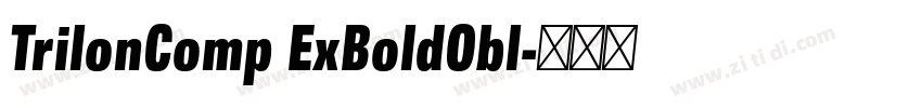TrilonComp ExBoldObl字体转换 TrilonComp ExBoldObl字体转换